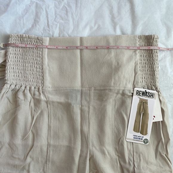 Rewash Tiered Wide Leg Pants in Off White Size-Large NWT - Picture 5 of 11